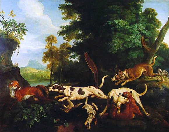 Chasse aux renards - 1719 - © Joconde - Senlis - Musée de la Vènerie - Francis Vidal